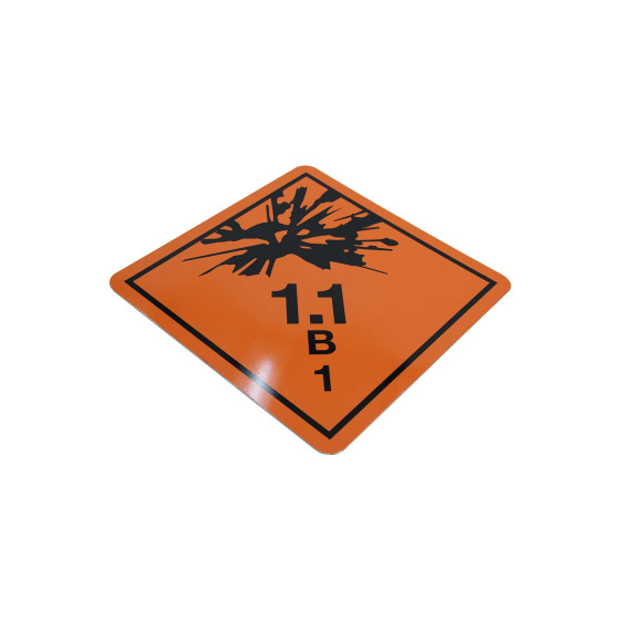 ADR skilt 1.1B (1) - 250x250mm - 1 mm magnetic plate