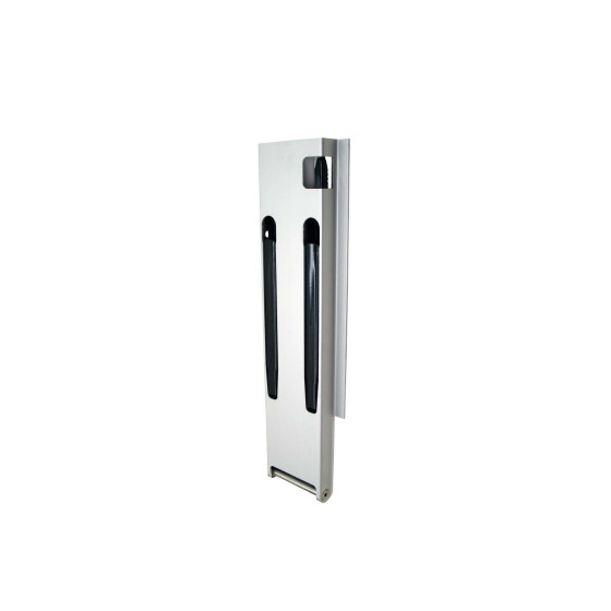 Bagstolpe, højre, b.e. K20 400 mm - Alustolpe. Anod.