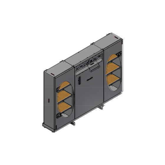 Kasse-/Tanksystem 250 ltr modul u.topskab