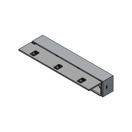 BevoBox til kassetanksystem topskab T-hæng B2100xH400xD350 - Rustfri
