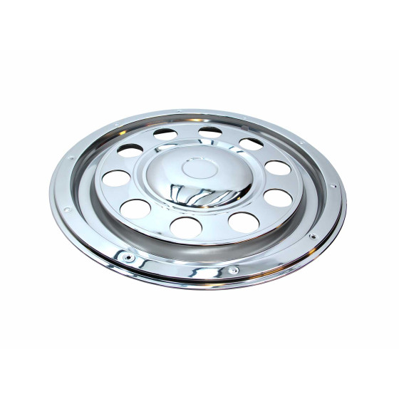 Bagkapsel 22,5" rustfri standard  bag og supersingel for - 10 huller - PCD Ø335mm - Passer standard bag og supersingel for - Incl. låsering