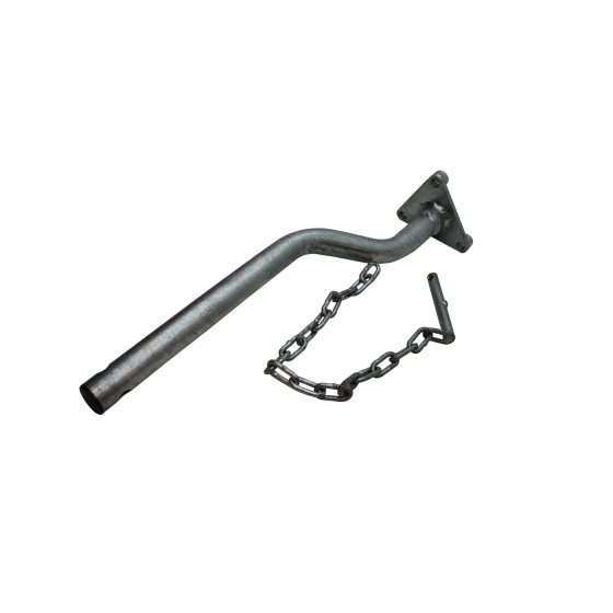 Snekædeholder Ø38x585mm CC=100 - Varmgalv m/flange og plastprop - Scanias artikelnummer 1944159