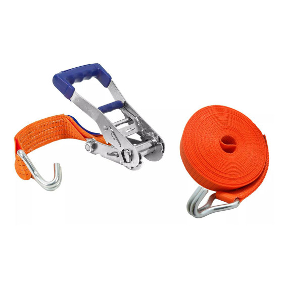 Båndstrammer kompl. orange m/ kroge 5t/ 10 mtr. (0,4 + 9,6 m) LC2000 / 5 T - 130610091