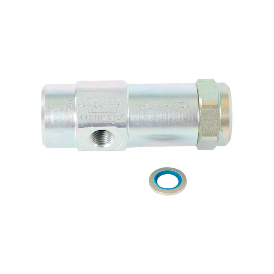 Kontraventil rørmont. Pilot styret, 1/4", 1:9,5, 350 bar