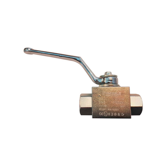 Kugleventil 2 vejs, RS DN6, G 1/4", 500 bar