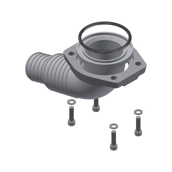 Sugestuds, aluminium, 90°, 2"-2½", komplet