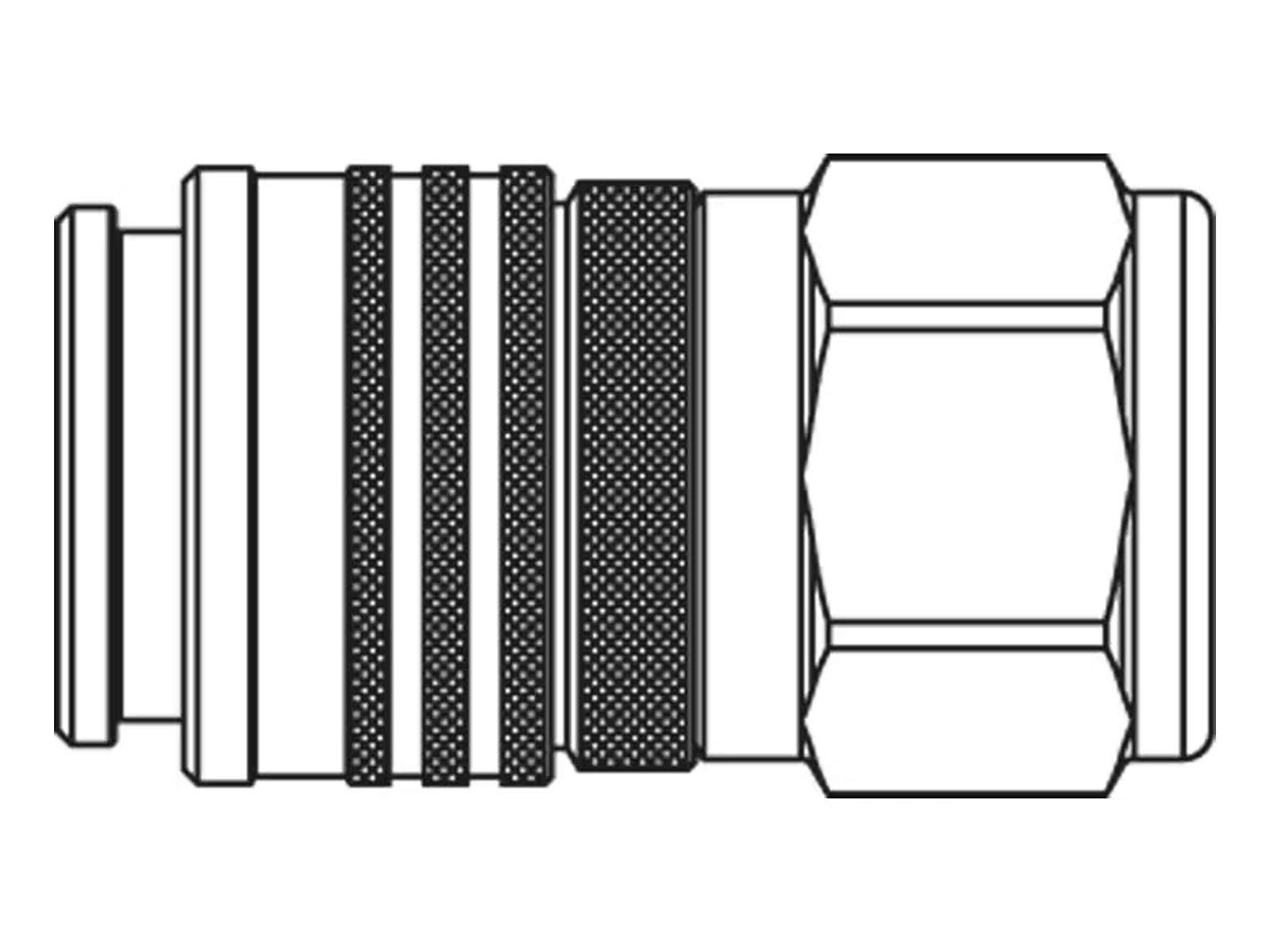 Temakobling hun "Flat Face" 1/2" Tema FF Serie