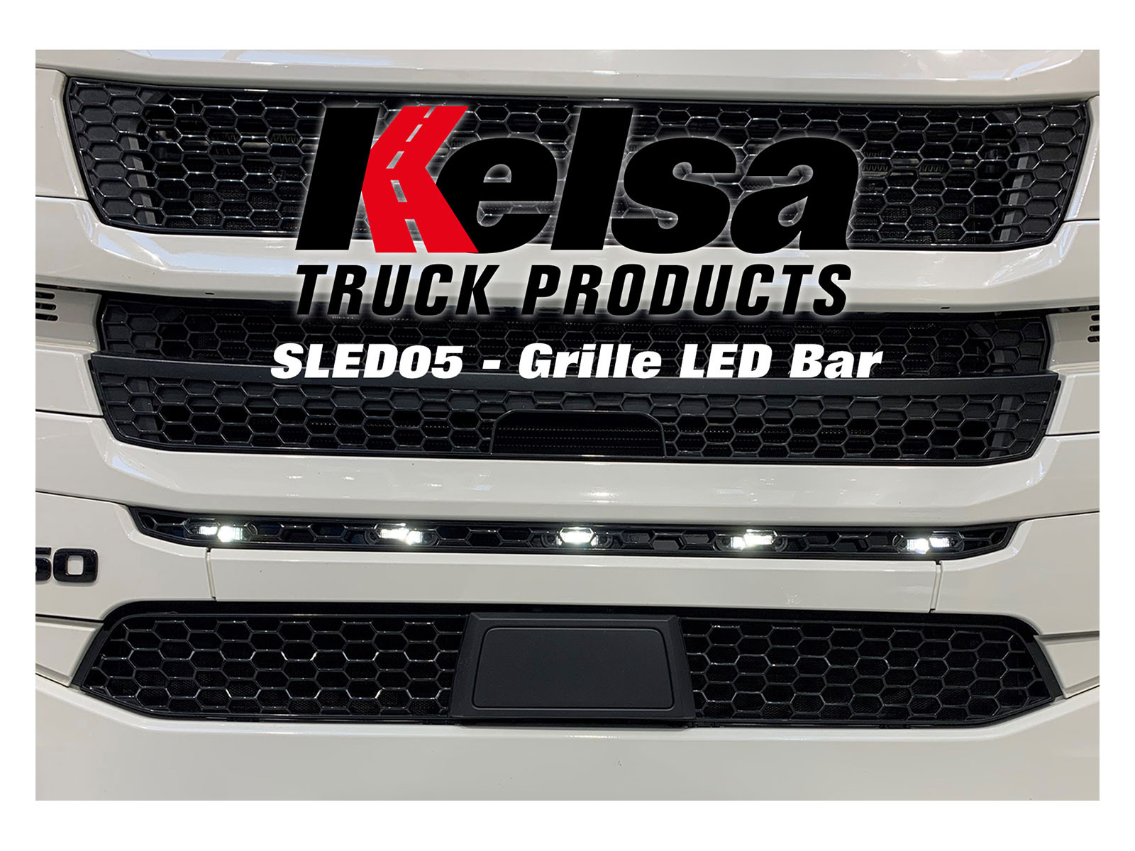 LED-STRIP TIL MONTERING BAG NEDERSTE MESH-GRILL - 5 LED (HVID)