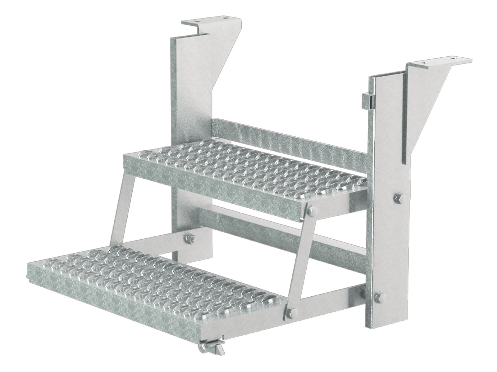 Galvaniseret trin 2 trins