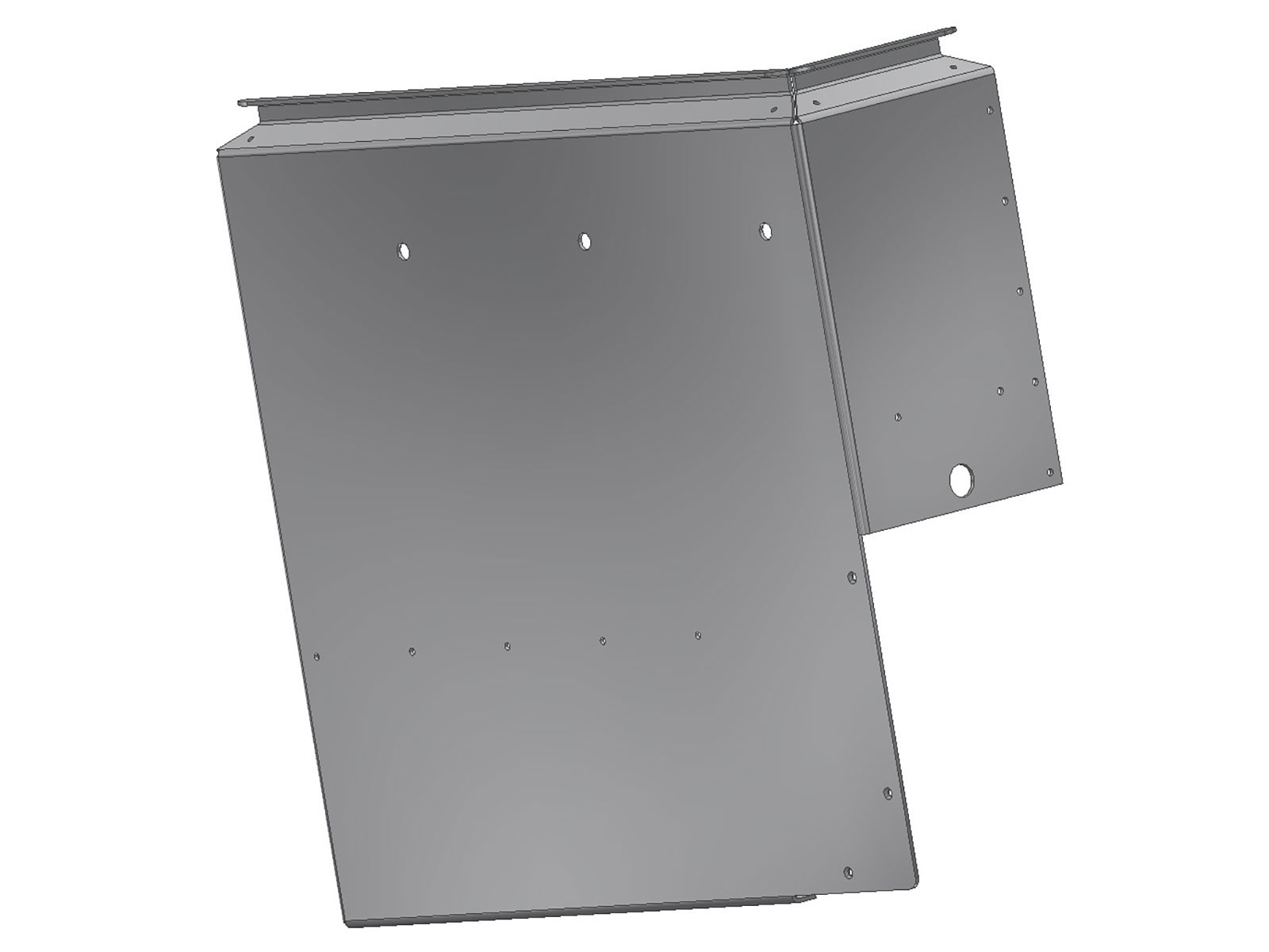 Højre ende med rundt stikhul