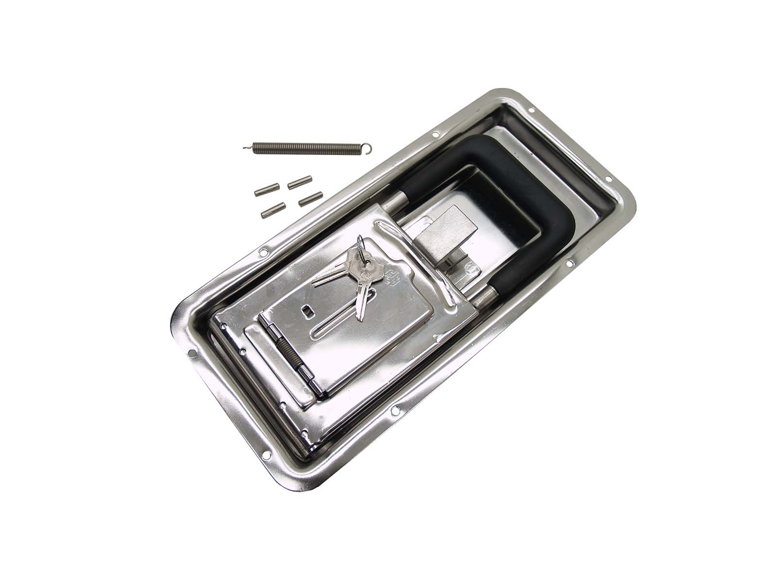 Dørlås f/indb. 25/Ø15mm rustfri - 2351