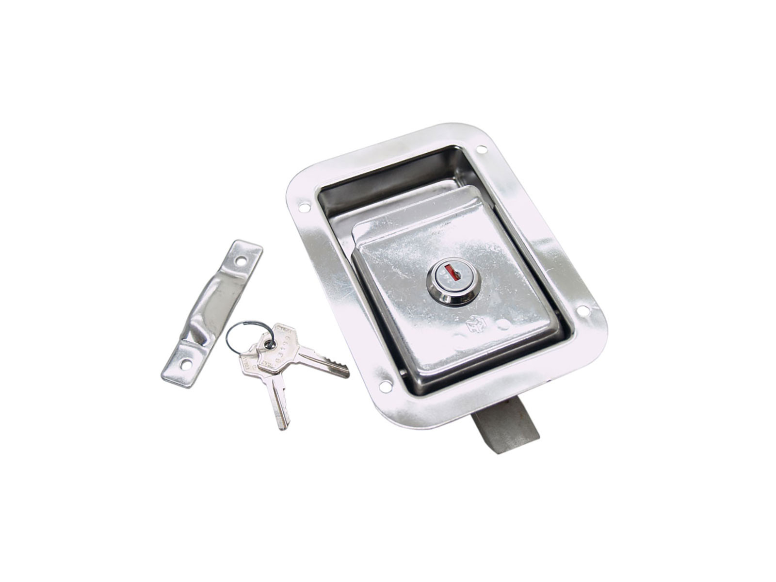 Smæklås med nøgle rustfri - 2384