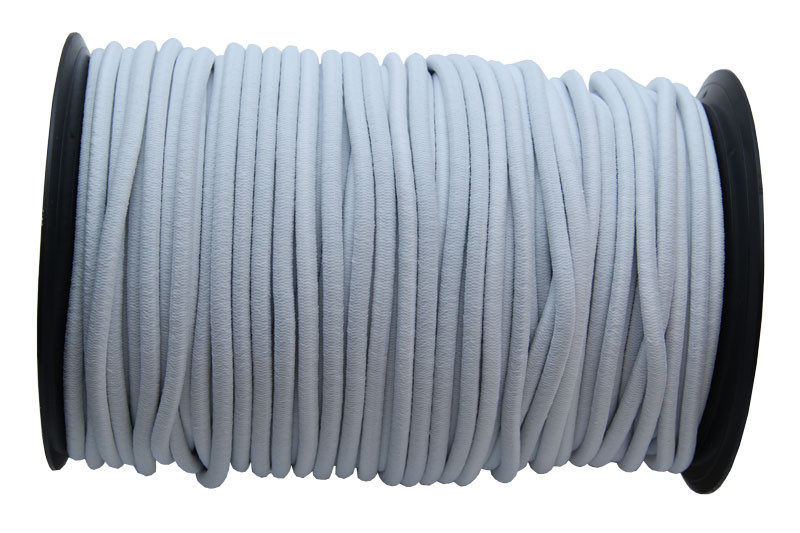 Presenningsnor elastisk hvid, 8mm - 100 m pr. rulle - 06.2008.72