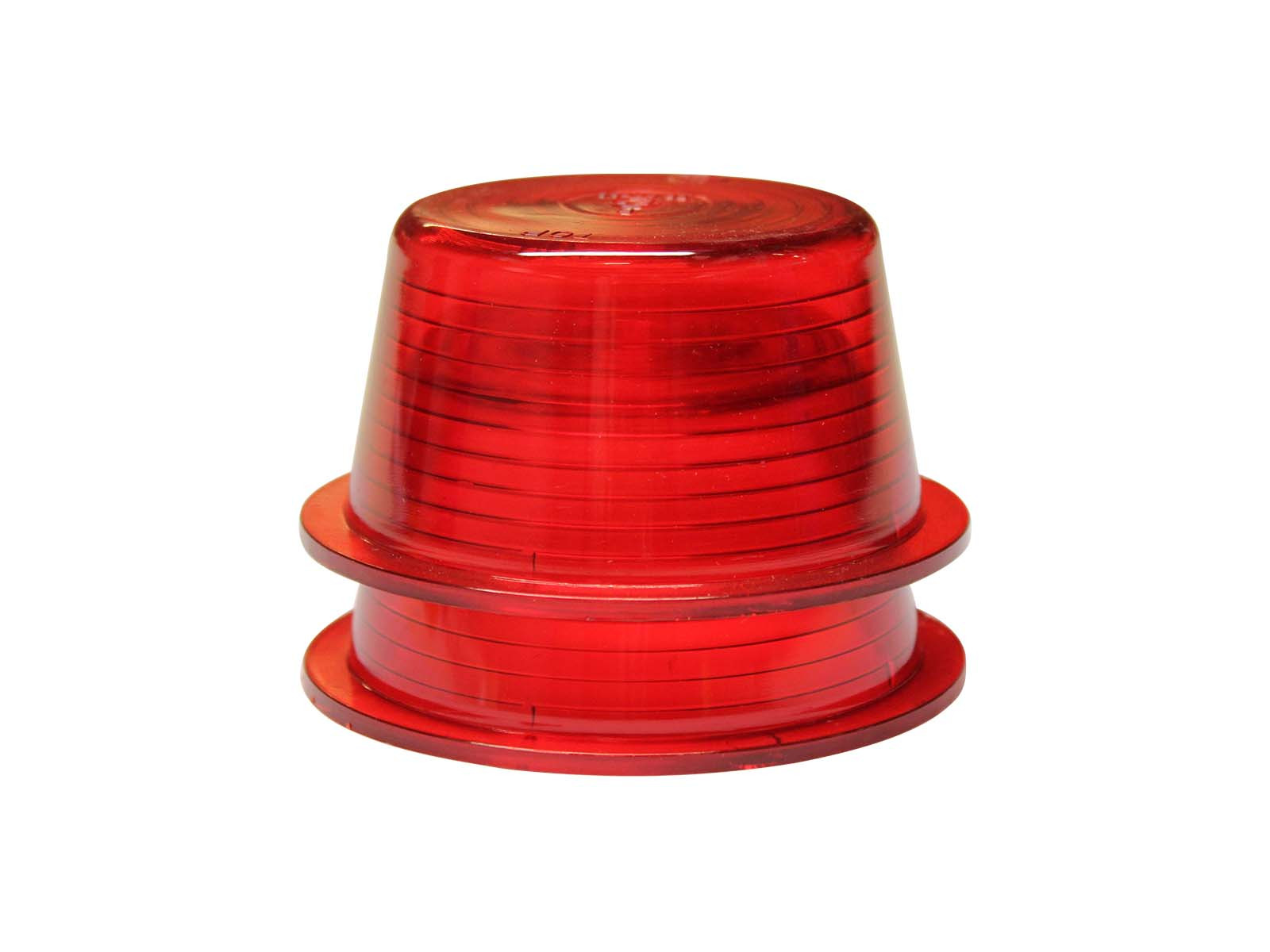 Glas rødt for slingrelygte - Ø72mm, højde 34mm