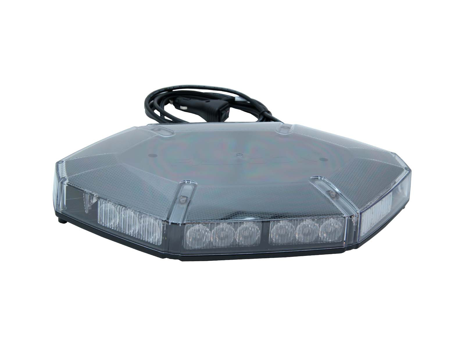 Blitzblink lygtebro 12/24V LED, orange  - 26 forskellige flashmønstre, højde 650mm - Med magnetisk/vacum base