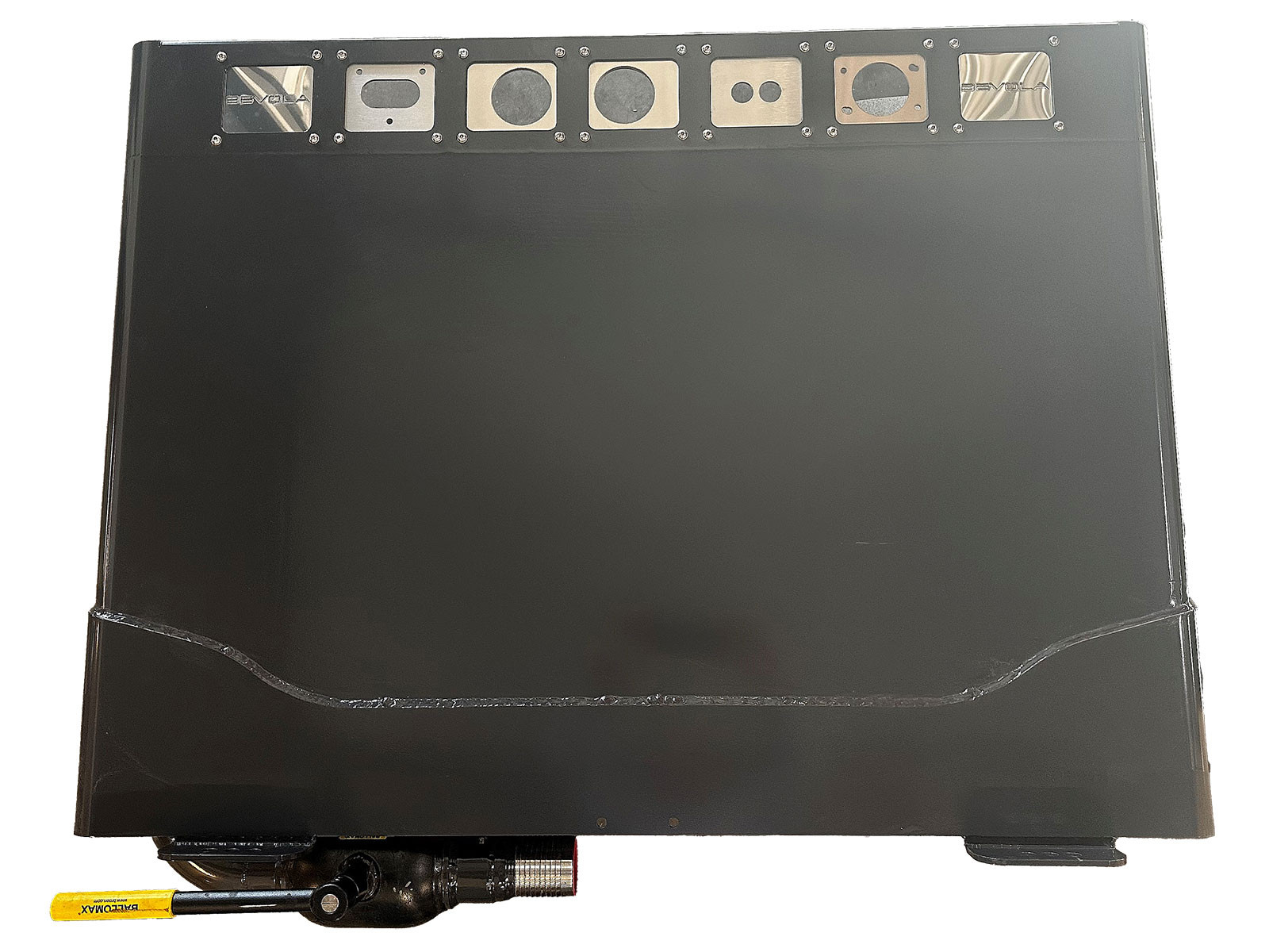 Hydraulikktank 165L. 200x1300x650mm. m. kuleventil 20126791