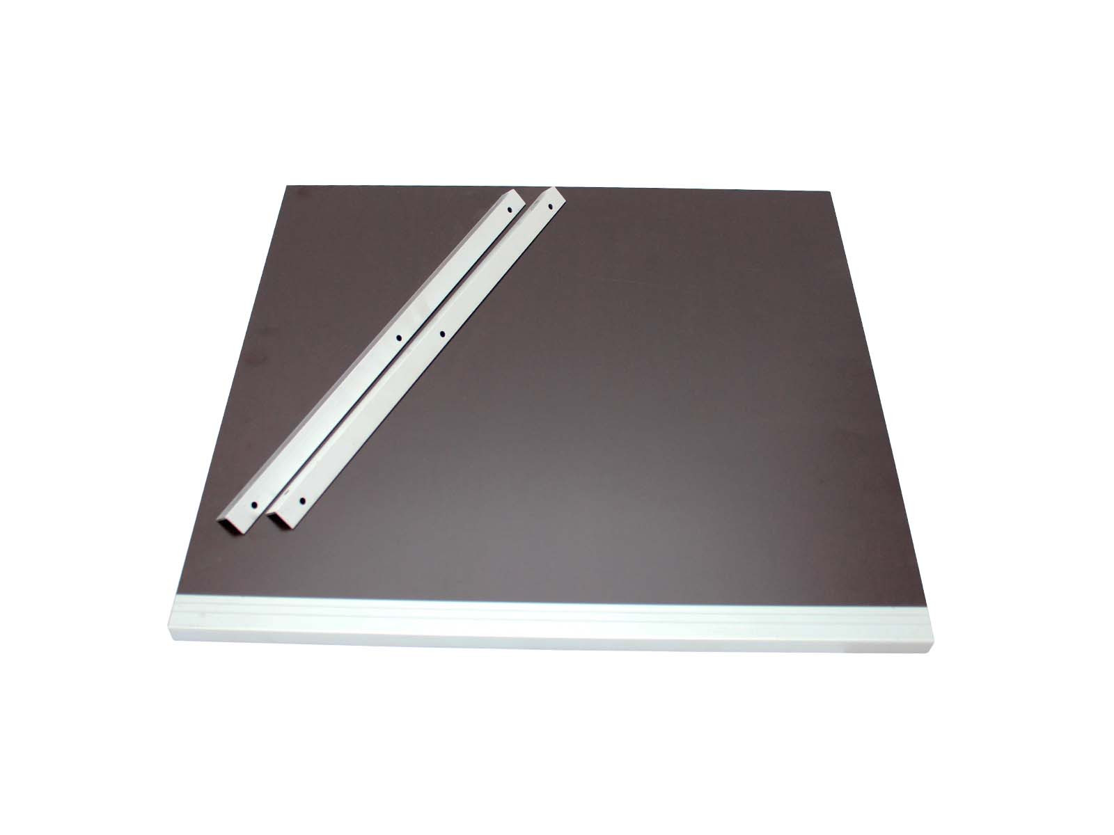 Finer hylde/skillevæg. f/600x600x600 kasse - incl. alu-forkant og montage vinkler + pose med skruer