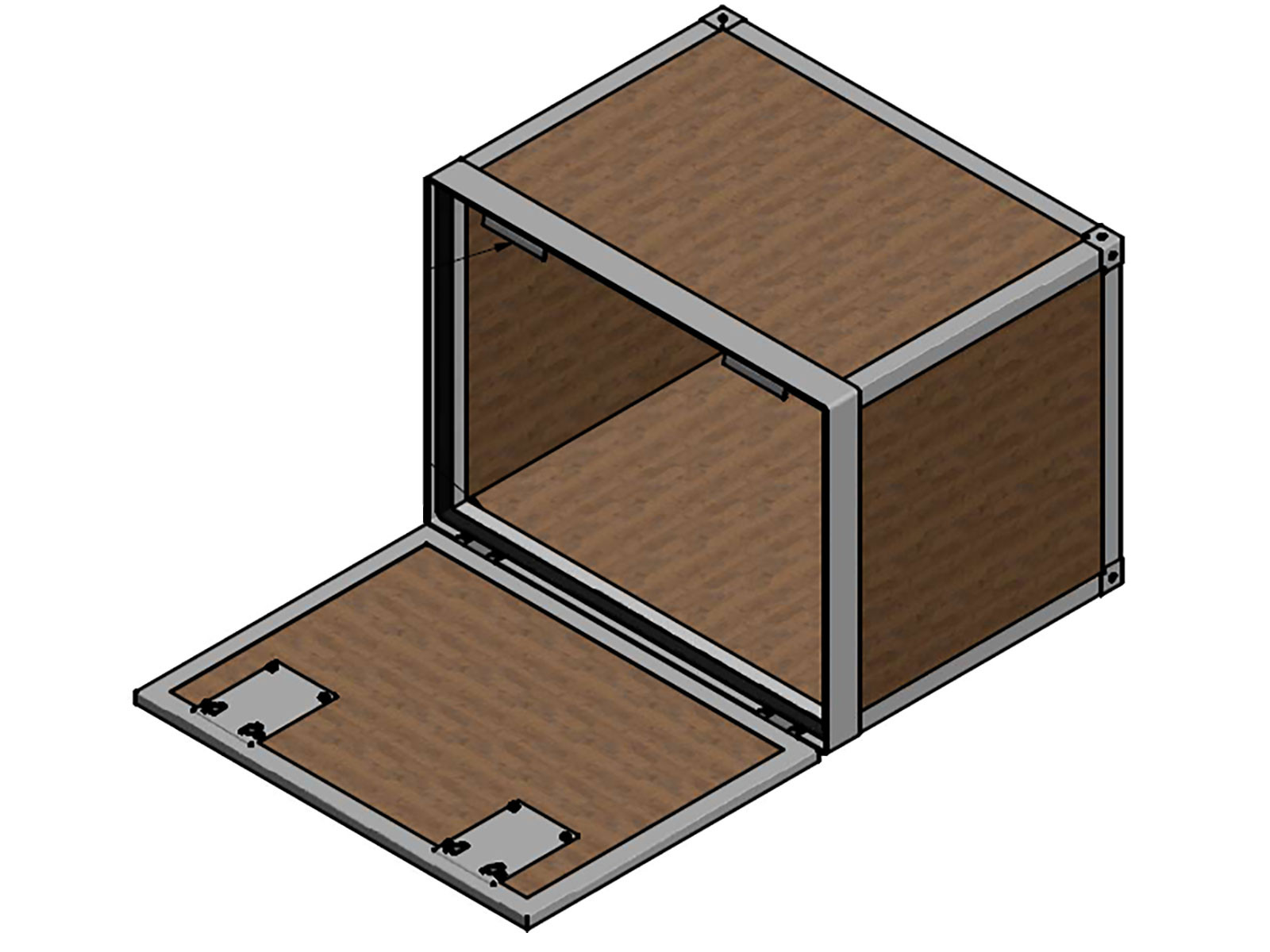 BNFinerkasse 800x600x600mm m/alu.ram
