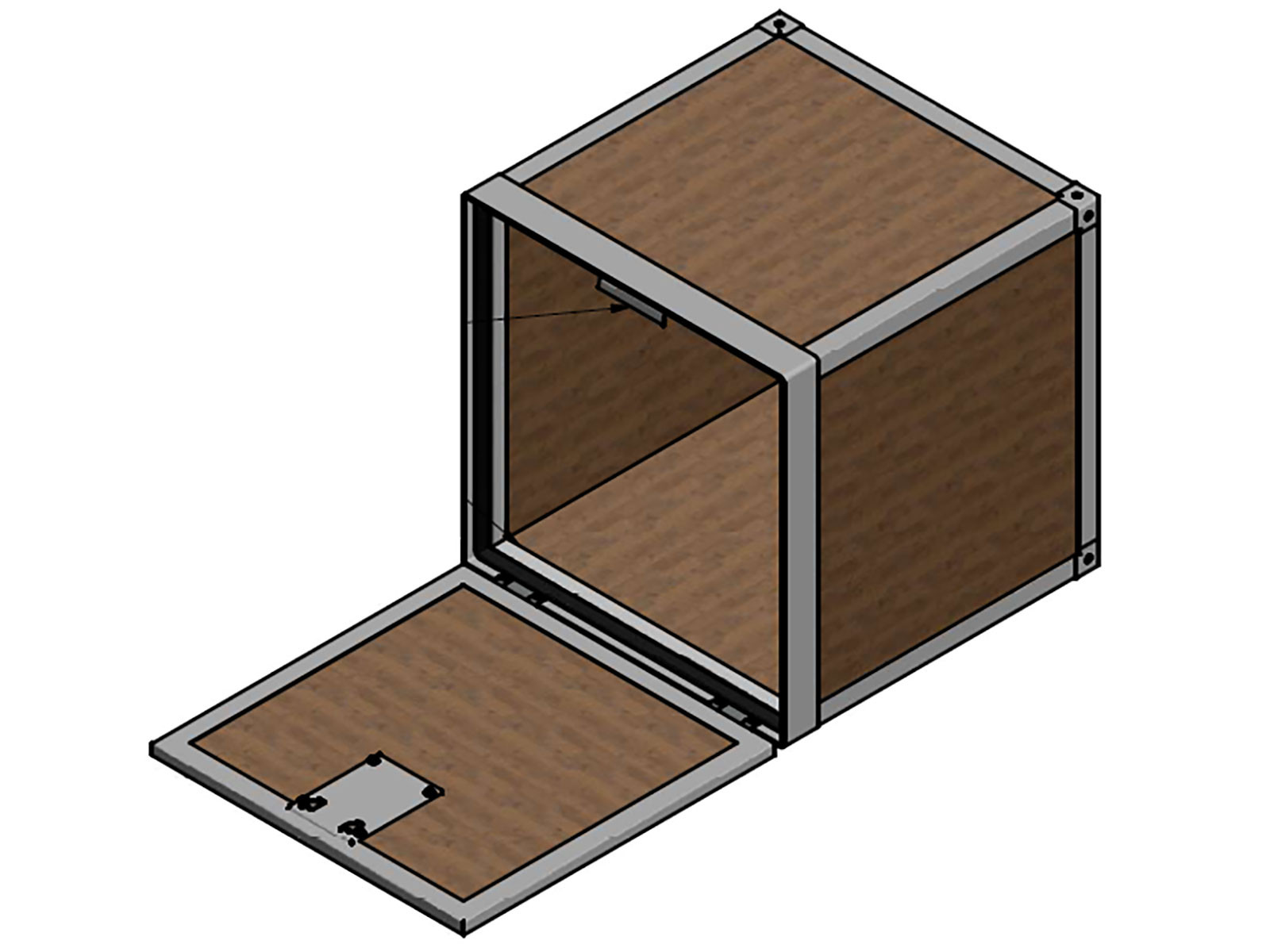 BNFinerkasse 600x600x600 mm m/alu.ram