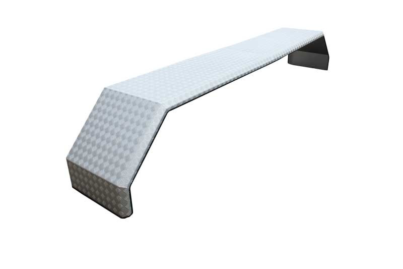 Trippelskærm alu 670x4100mm anod - 43552