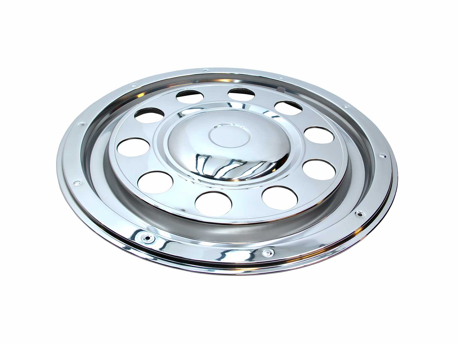 Bagkapsel 22,5" rustfri standard  bag og supersingel for - 10 huller - PCD Ø335mm - Passer standard bag og supersingel for - Incl. låsering