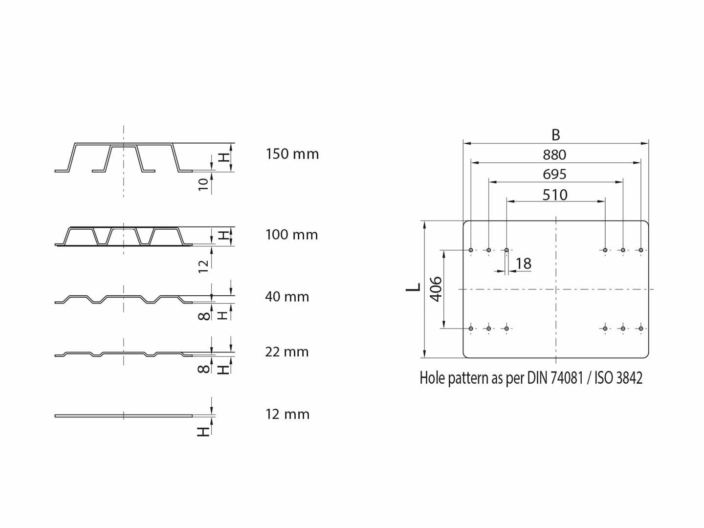 Monteringsplade for 2" skammel