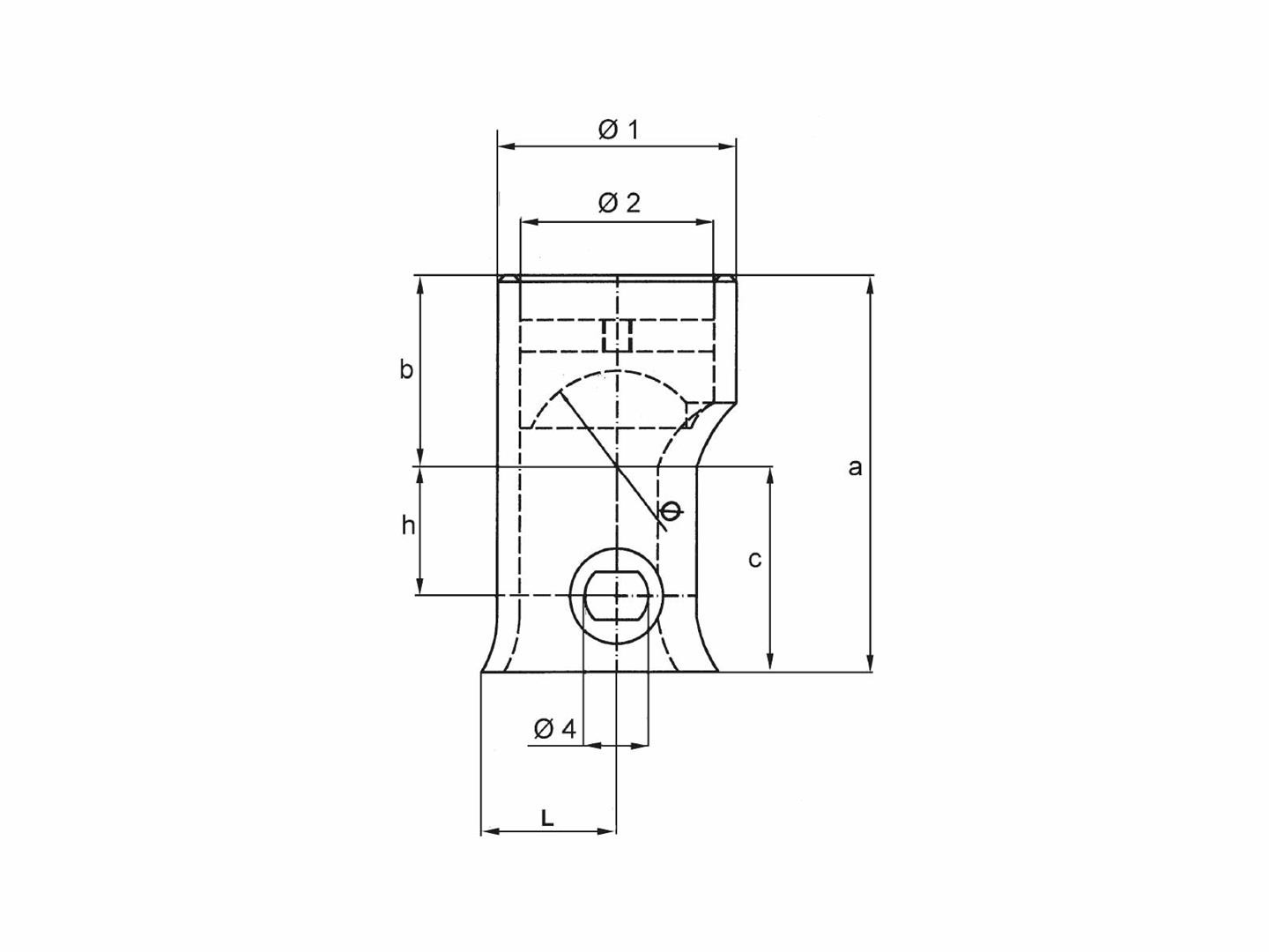 Top for tipping ball 3-way - 80 mm dia - for straight lock bolt 810358