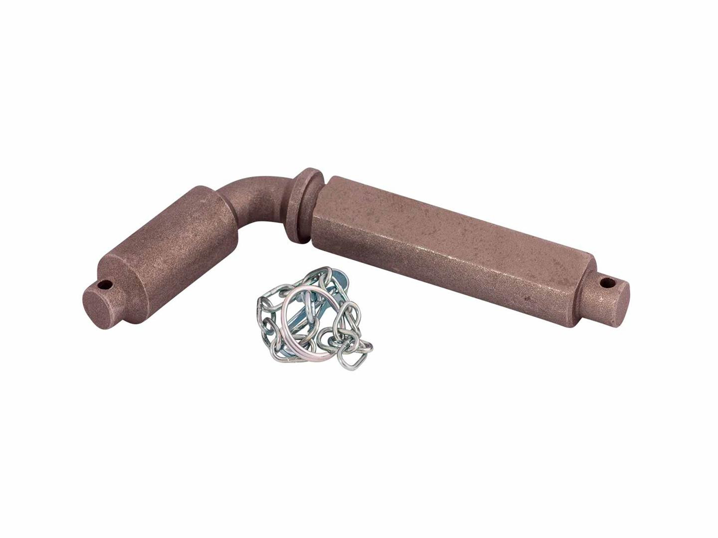 Lock bolt, angled, with chain - for 810354
