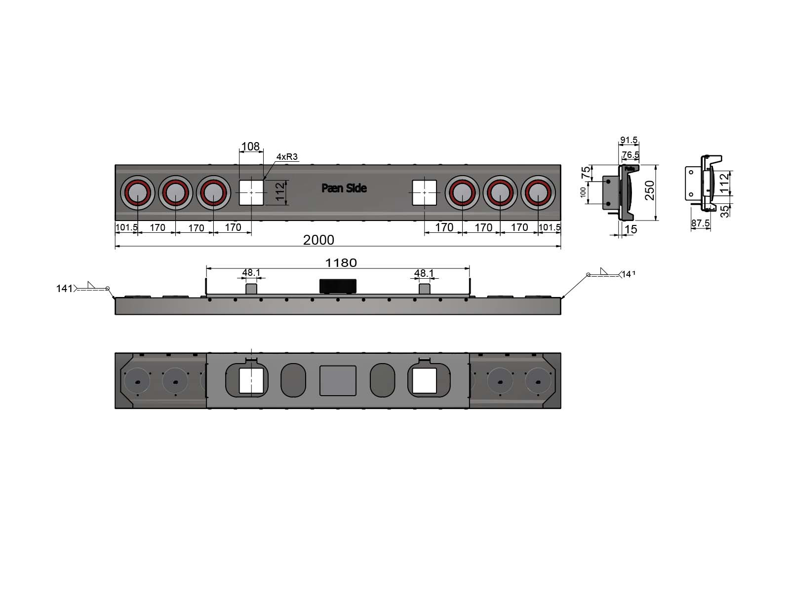 Lygtebom RF Jokon komplet, for tagmontering