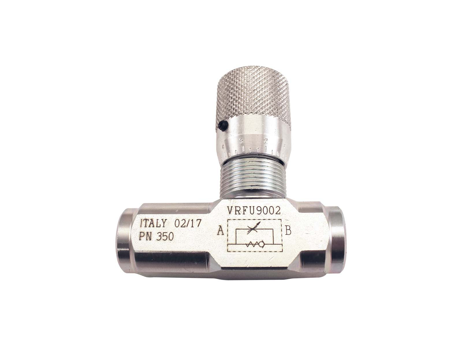 Drøvle/kontraventil rørmontert 1/4" 350 bar VRFU90 010