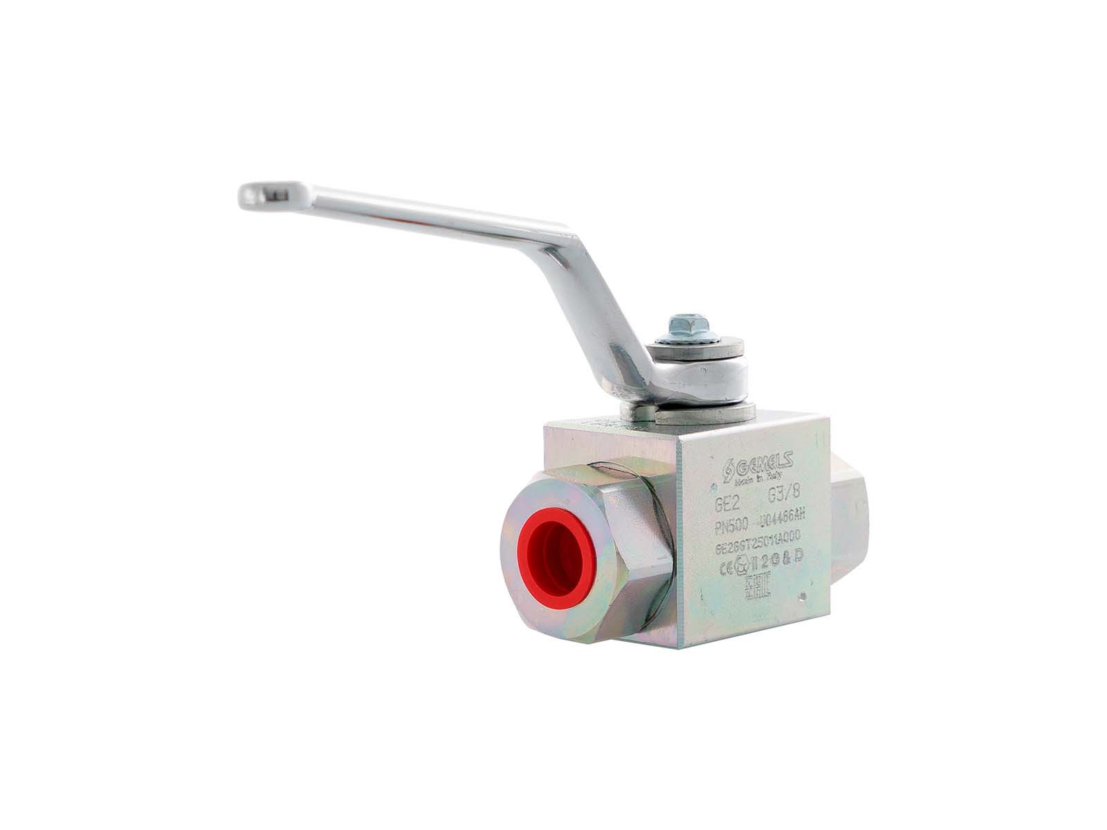 Kugleventil 2 vejs, RS DN10, G 3/8", 500 bar