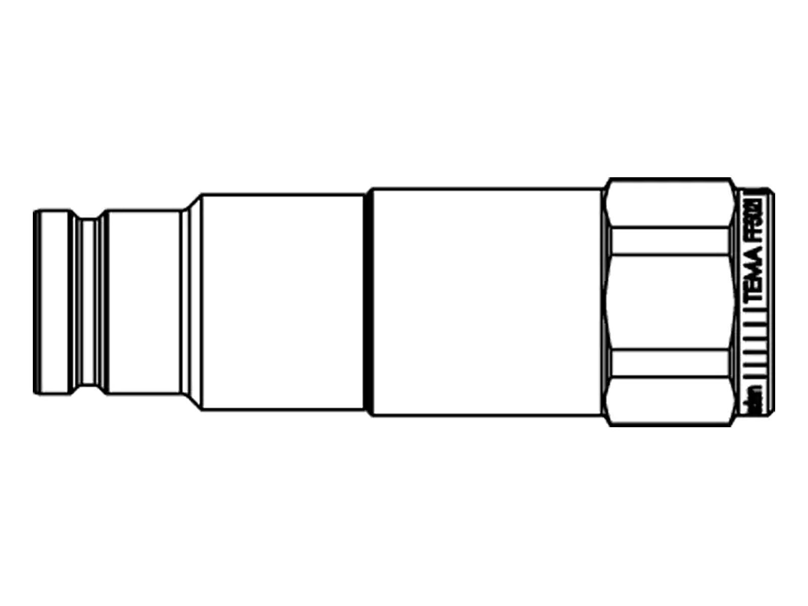 Kobling han «Flat Face» 3/4" FF-serie hydraul.tryk eliminator - Tema FF7521 C