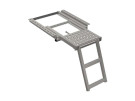 Stige m/udtræk og 2 trin zinlgalv.