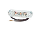 Positionslygte 24V LED ProSlim m/klart glas 5000mm kabel - 65x18mm, højde 10mm, CC48mm - ECE-godkendt, ADR godkendt IP6K9K