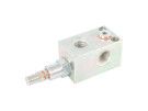 Overtryksventil i blok, pilotstyret, 1/2", 70 l/min, 300 bar