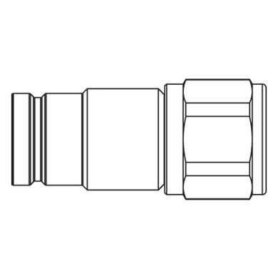 Temakobling han "Flat Face" 1/2" Tema FF Serie