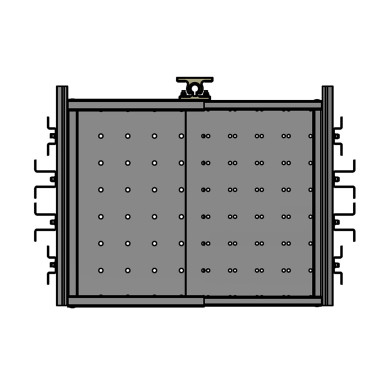 Fleksibel bakke, galvaniseret, til kasse L: 400-600 mm.