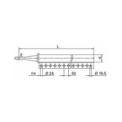 Forreste del til GZL 50mm løkke - Y254000408