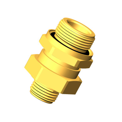 Raufoss skotfitting med møtrik og O-ring, M22X1,5 – M22X1