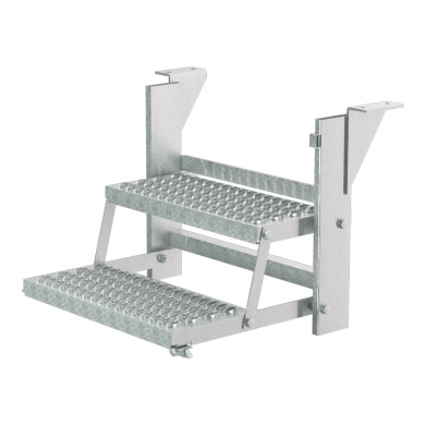 Galvaniseret trin 2 trins