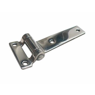 Sidedørshængsel plan 134mm rustfri - 134x25mm, Ø7mm huller