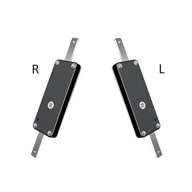 Lås 2 punkt, i lukket sortlarkeret kasse - 210x80x21mm, 40mm vandring