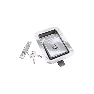 Smæklås med nøgle rustfri - 2384