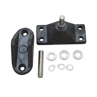 Gasfjeder monteringssæt - 2860 sort plastbehandlet aluminium