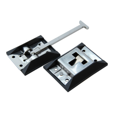 Dørholdersæt rustfri arm 120mm, m/plast