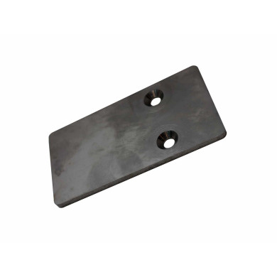 Hængsel plade f/dobbelt.  - Rustfri