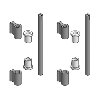 Hængsel, 2 sæt for bagdør, på-svejsning - P1000 - 1 stk 361030=1 pose med 2 sæt hængsler