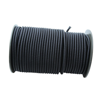 Presenningsnor elastisk sort, 8mm - 100 m pr. rull - 06.2008.70