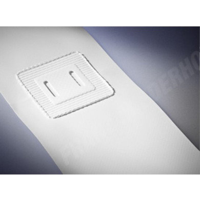 Strop for glidetag hvid - B:100mm - L:60 m med (PVC 60x60)