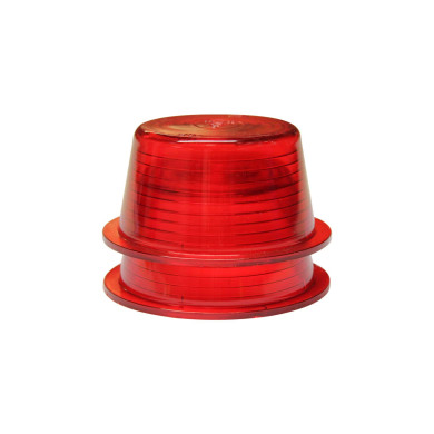 Glas rødt for slingrelygte - Ø72mm, højde 34mm